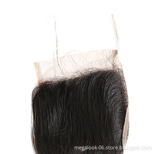 Double Loose Wave Virgin Hair Bundles With Lace Closure Raw Virgin Unprocessed Human Hair,5 5 Lace Closure